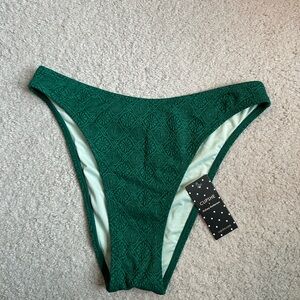 Cupshe Textured Emerald Bikini Bottom- Size S- NWT